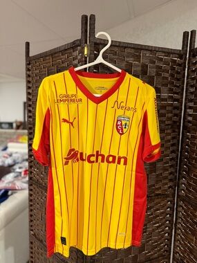 Puma RC Lens Yellow and Red Soccer Jersey
